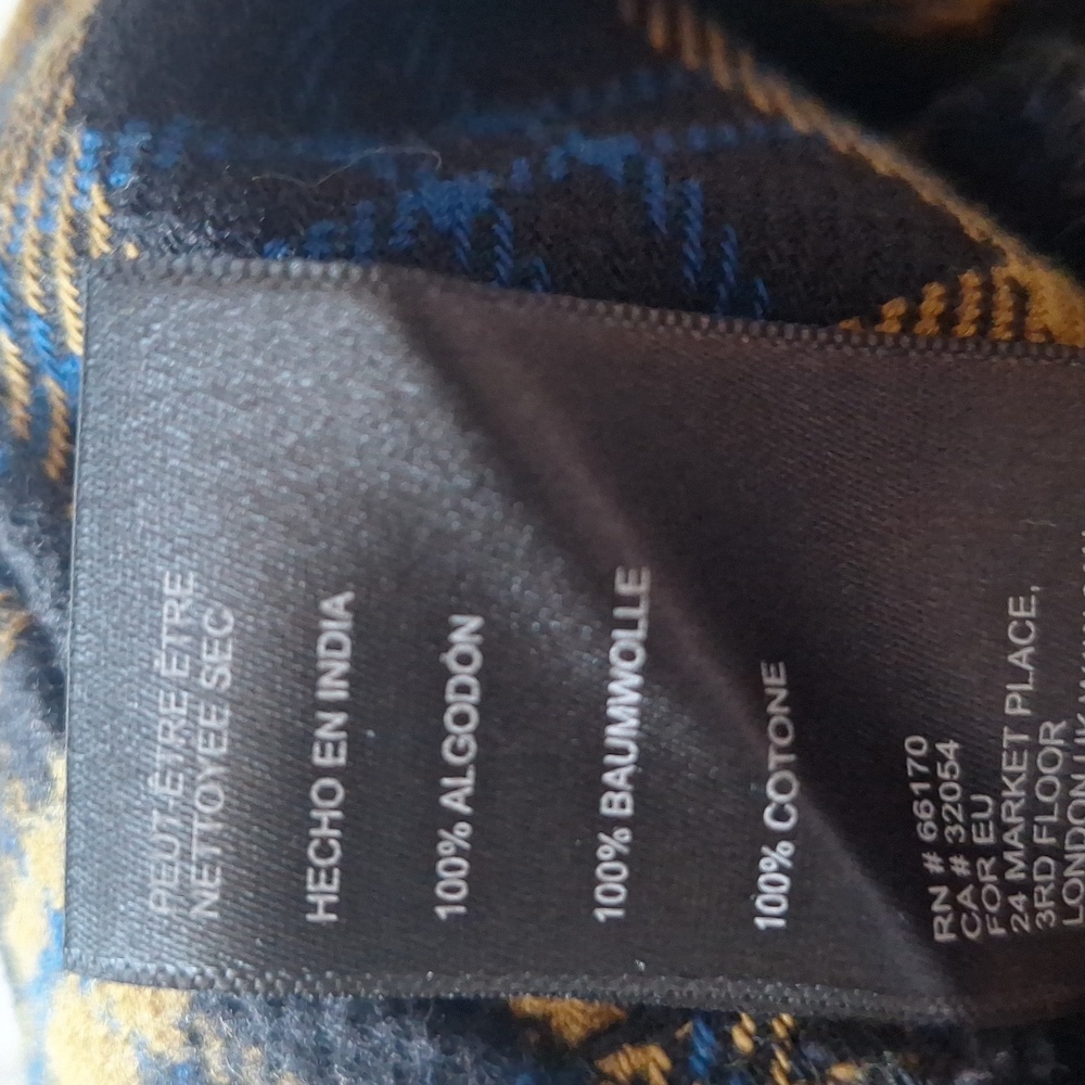 Urban Outfitters Blue and Yellow Dress Pants with Plaid Design Size 0 NWOT - Picture 6 of 6